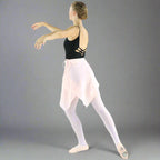 Danzcue Adult Asymmetric Ballet Dance Wrap Skirt - Light Pink