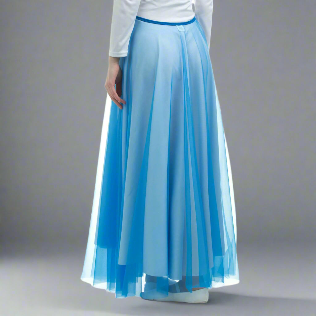 Danzcue Long Full Elastic Chiffon Skirt - Royal