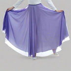 Danzcue Long Full Elastic Chiffon Skirt - Deep Purple