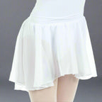 Danzcue Child Chiffon Ballet Dance Pull On Wrap Skirt - White