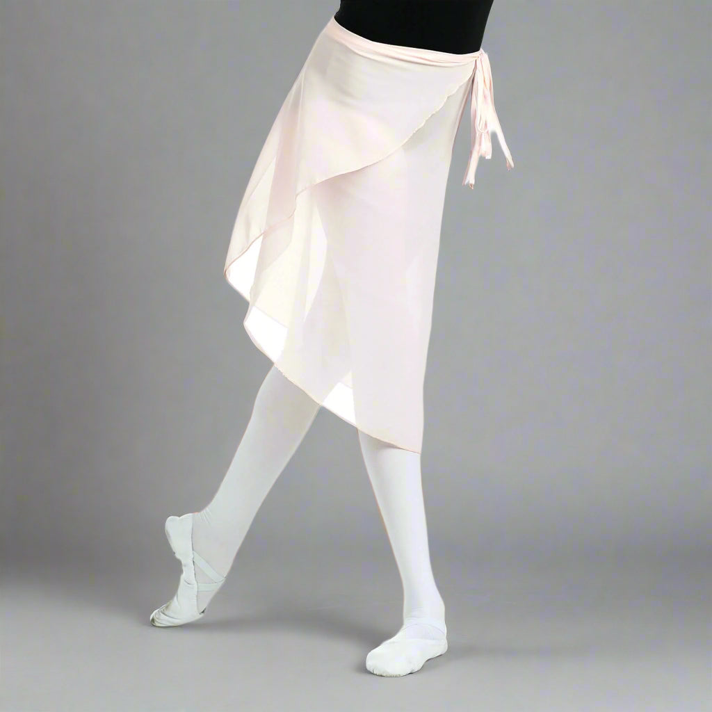 Danzcue Adult Wrap Ballet Dance Skirt - Light Pink