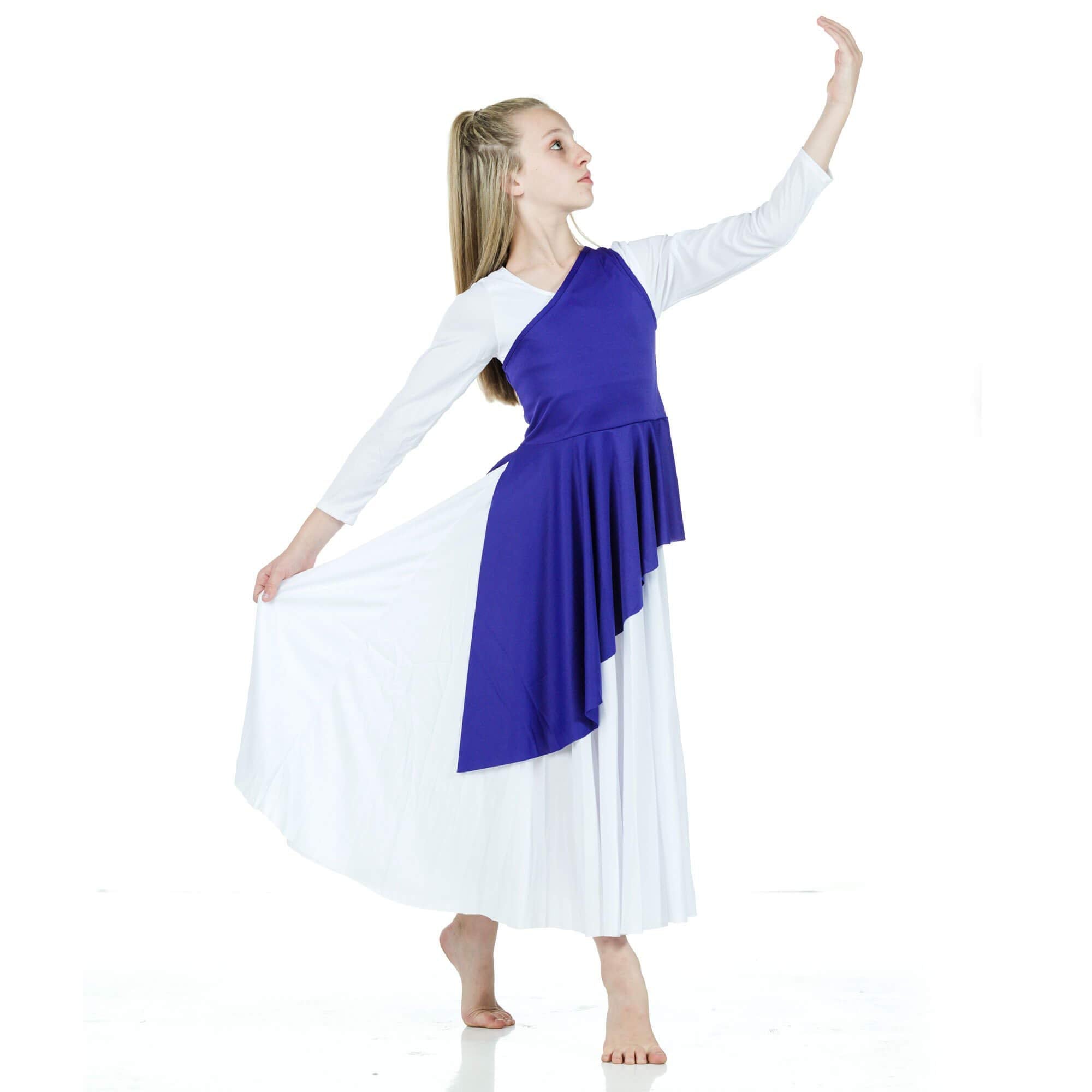 Child Diagonal Cut Flowy Dance Tunic (dress not included)