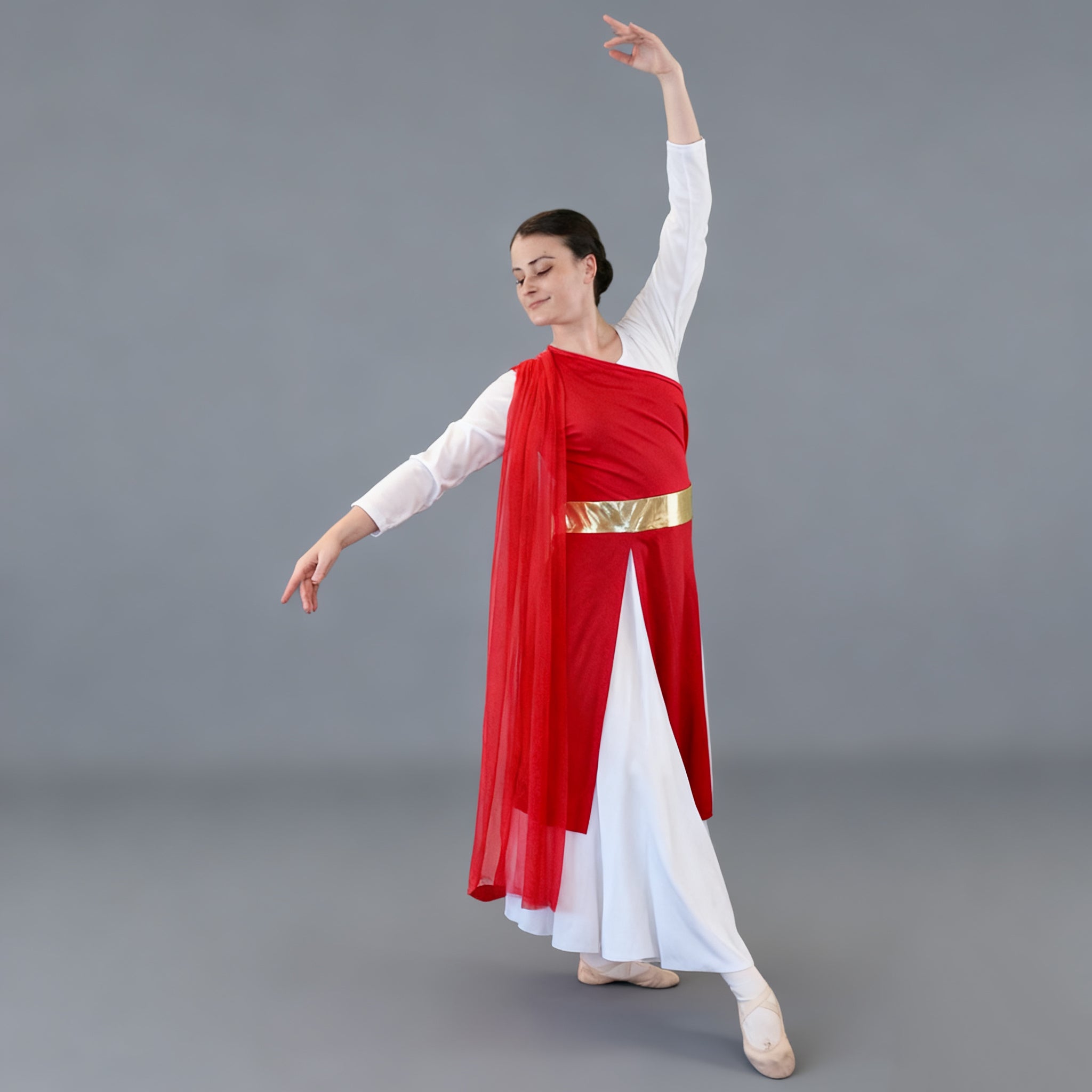 Flowing Elegant Asymmetrical Dance Tunic (dress not included)