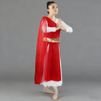 Danzcue Praise Dance One - Shoulder Gold Belt Tunic