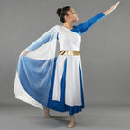 Danzcue Praise Dance One - Shoulder Gold Belt Tunic