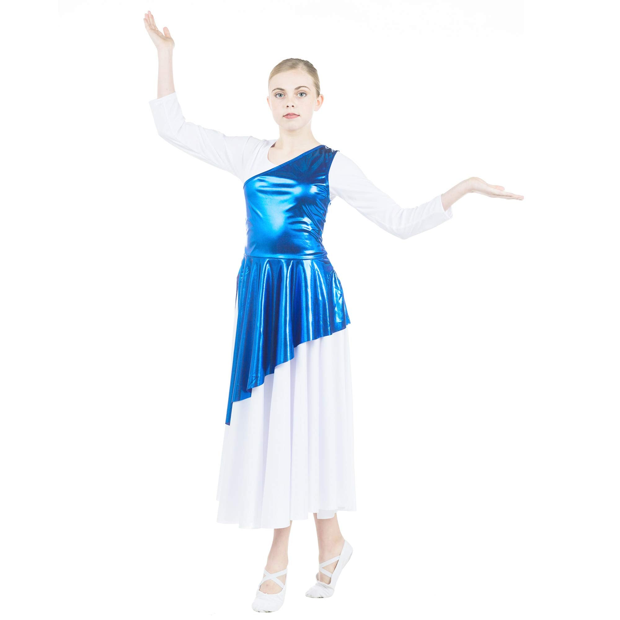 Child Diagonal Cut Flowy Dance Tunic (dress not included)