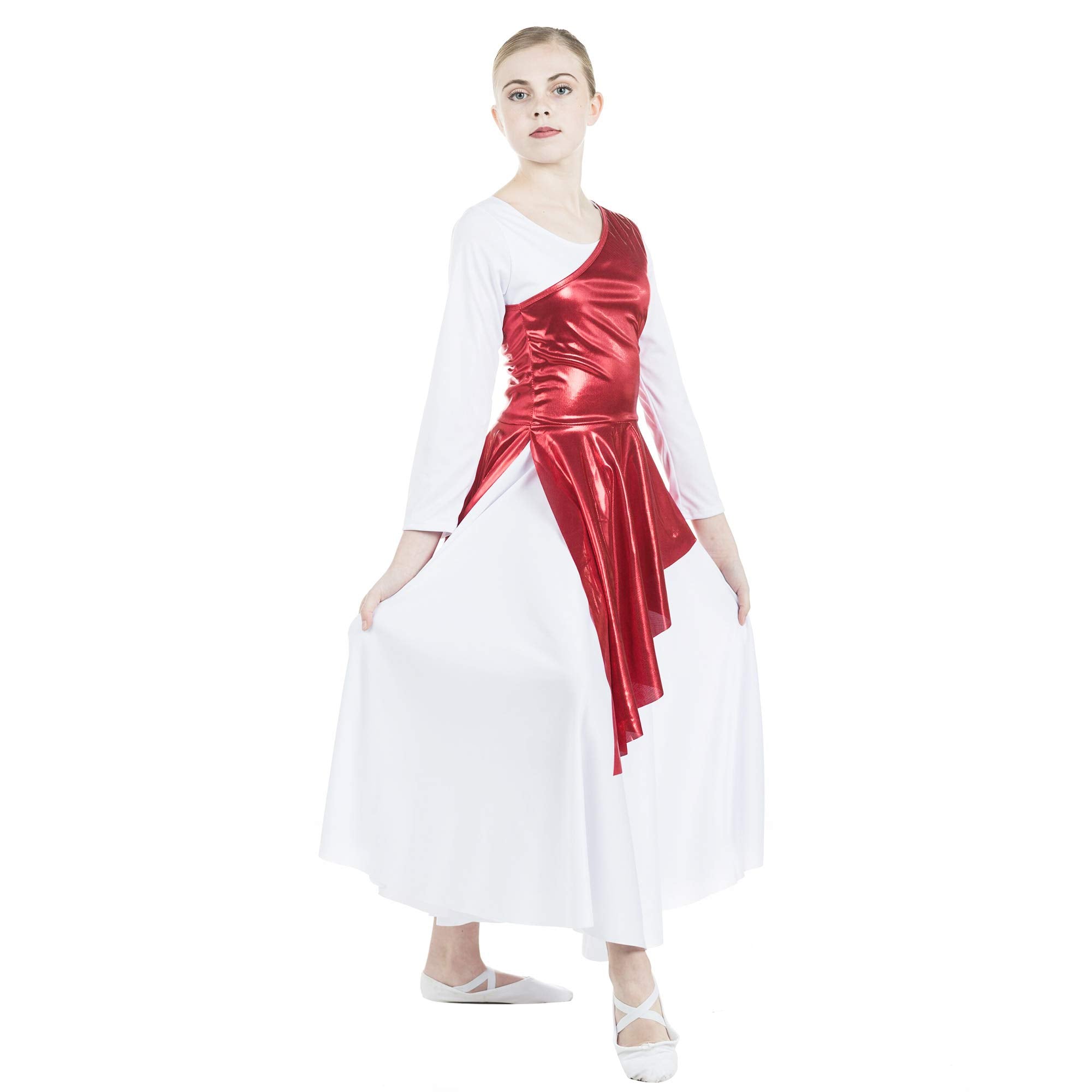 Child Diagonal Cut Flowy Dance Tunic (dress not included)