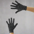 Adult Color Flash Mime Gloves - Black