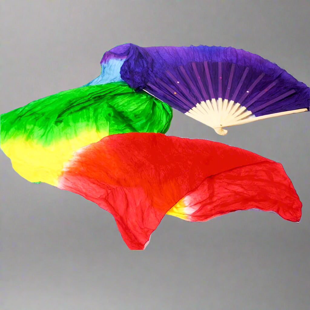 Danzcue Silk Rainbow Dance Fan