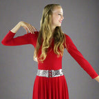 Danzcue Sequin Elastic Belt - Silver