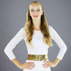 Danzcue Sequin Elastic Belt - Gold