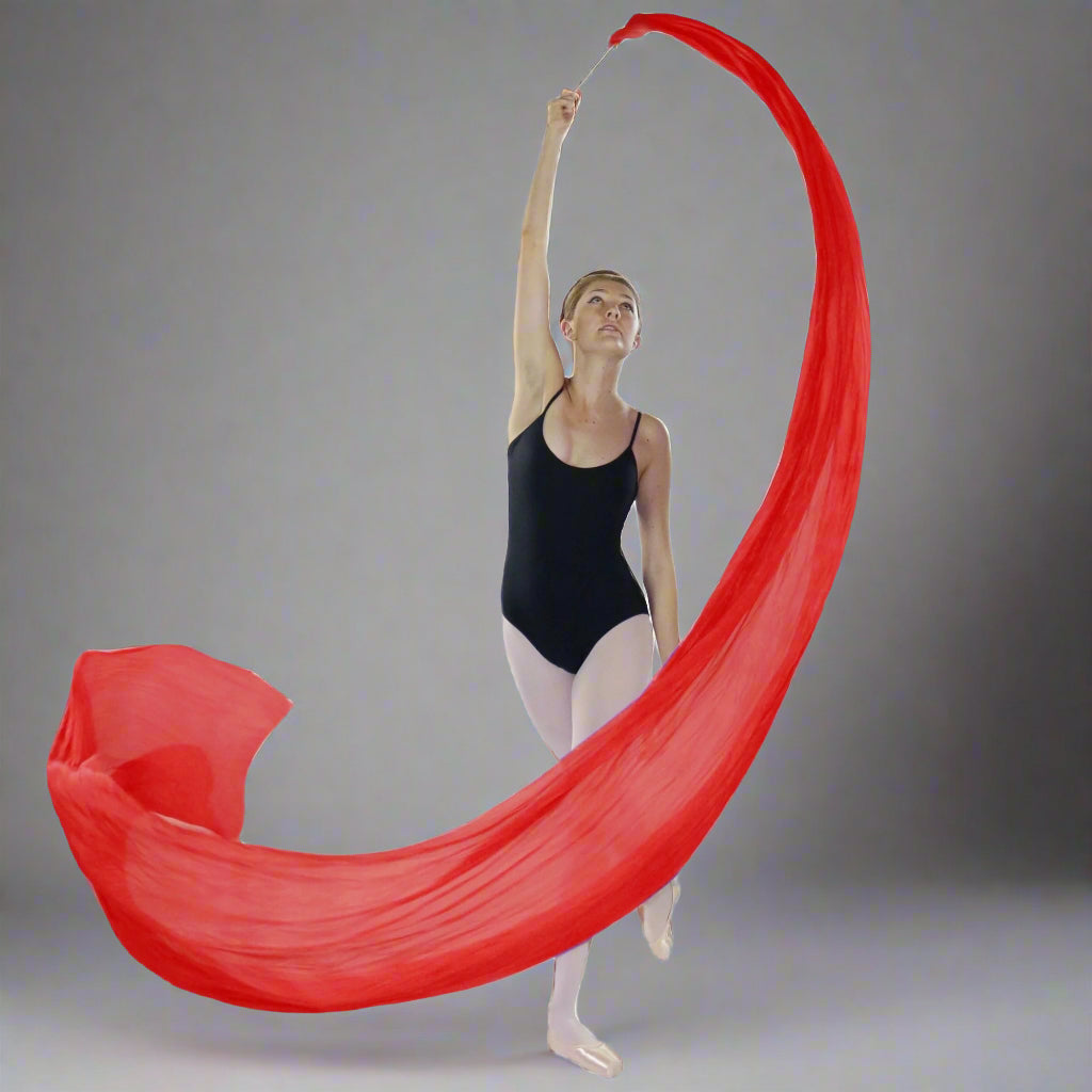 Danzcue Silk Flower Dance Streamer - Scarlet