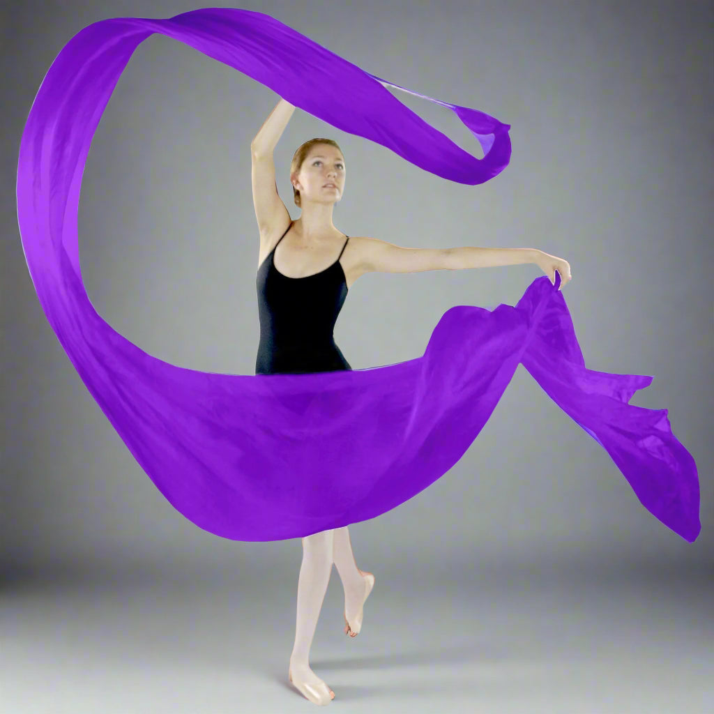 Danzcue Silk Flower Dance Streamer - Deep Purple