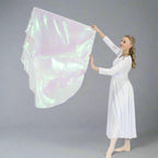 Danzcue Praise Dance Worship Flag with Rod - White