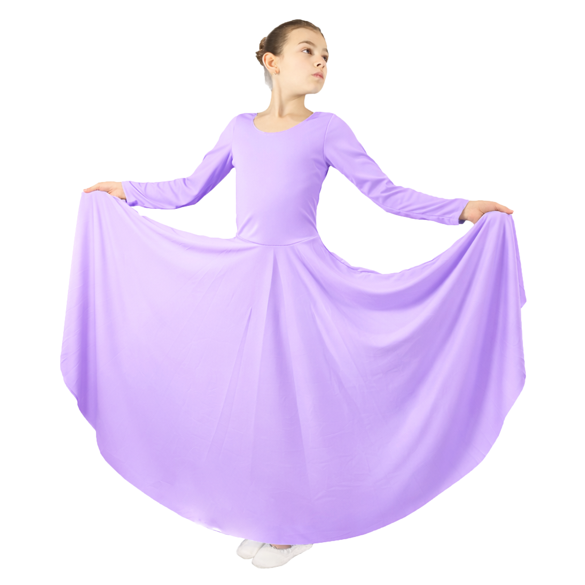 Child Solid Long Dance Dress