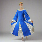 Danzcue Praise Dance Robe Dress - Bright Royal-Silver