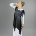 Danzcue Crepe Praise Dance Overdress (leotard not included) - Black