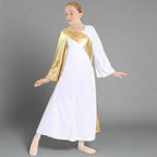 Danzcue Child Praise Dance Asymmetrical Bell Sleeve Dress