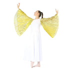 Metallic Wing Sleeve Dance Dress