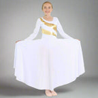 Danzcue Child Praise Dance Shimmery Parallel Long Sleeve Dress