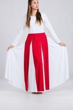 Elastic Waist Layered Lame Dance Skirt