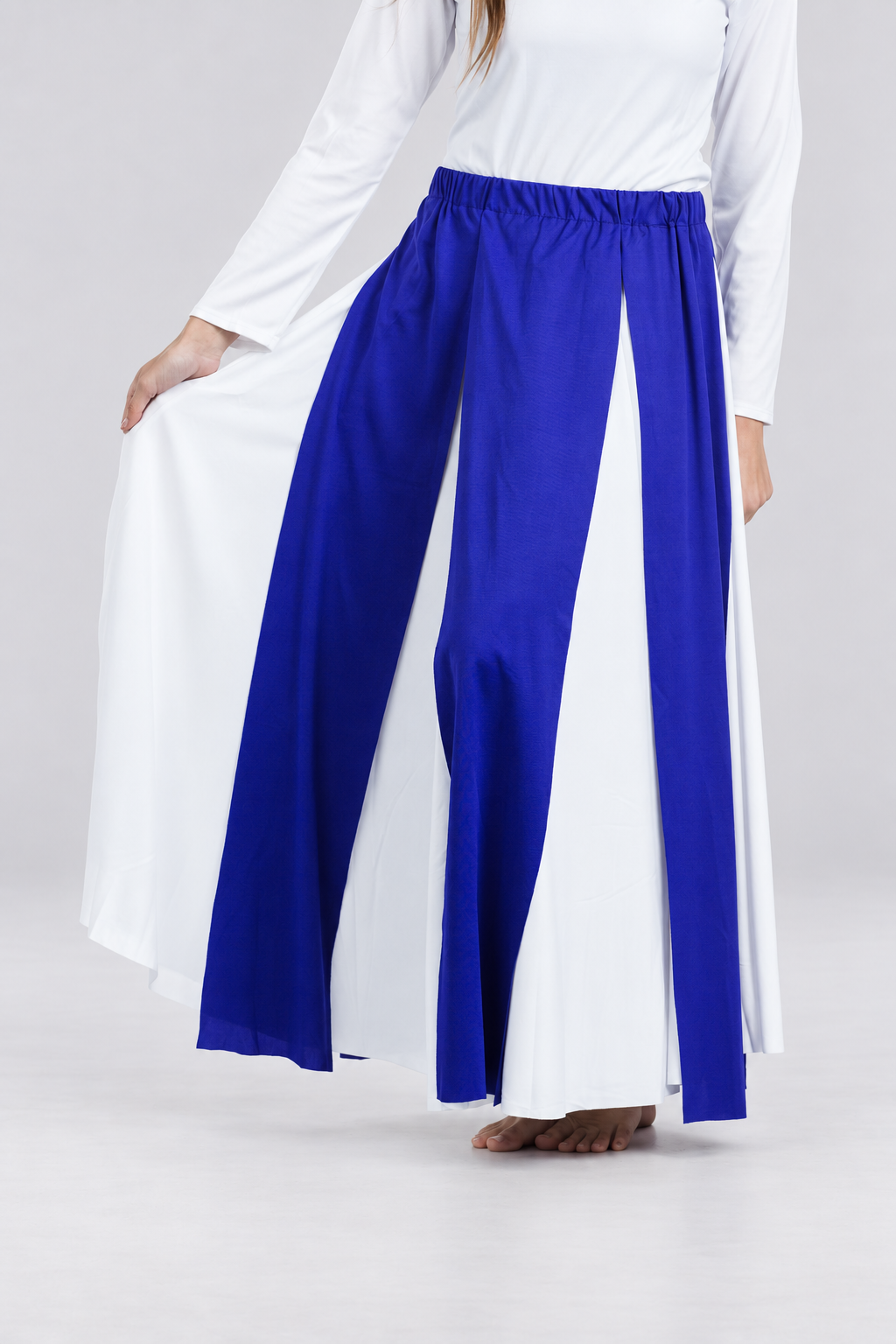 Elastic Waist Layered Lame Dance Skirt