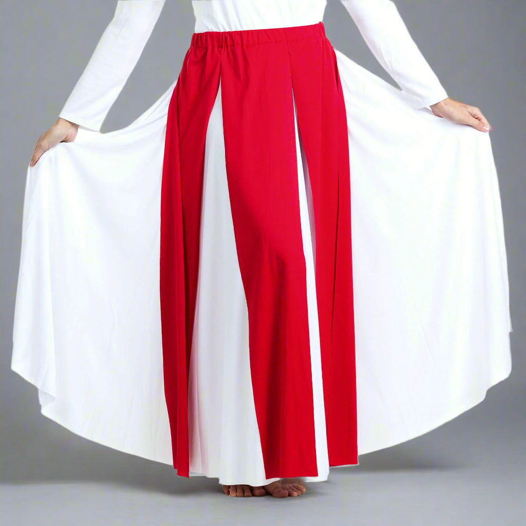 Elastic Waist Layered Lame Dance Skirt