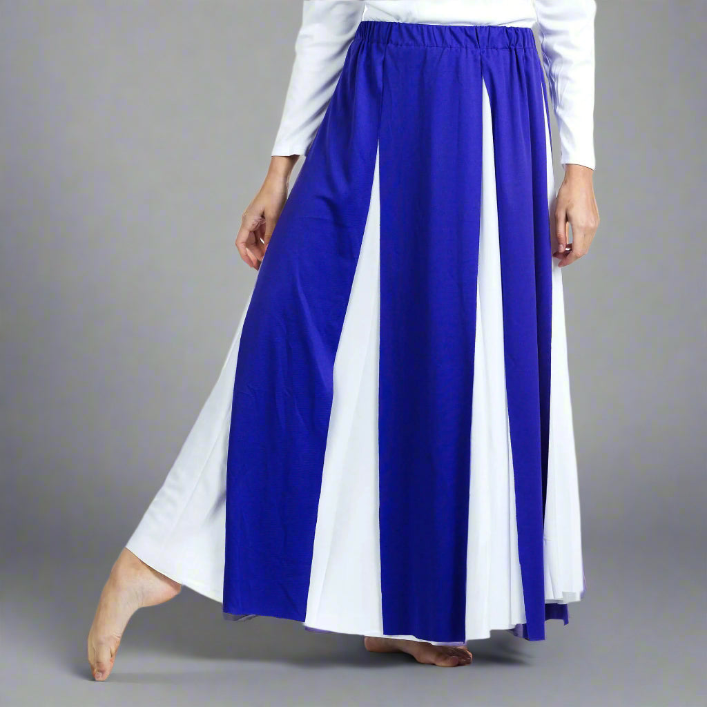 Elastic Waist Layered Lame Dance Skirt