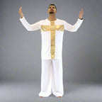 Danzcue Praise Cross Inspired Pullover - White-Gold