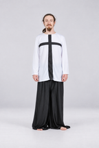 Long Sleeve Cross Accent Dance Tunic