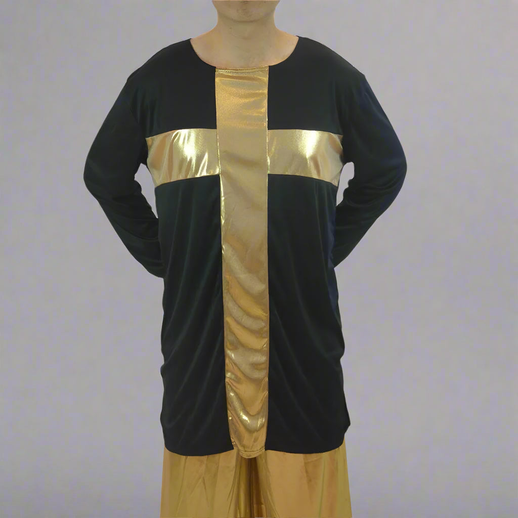 Danzcue Praise Cross Inspired Pullover - Black-Gold