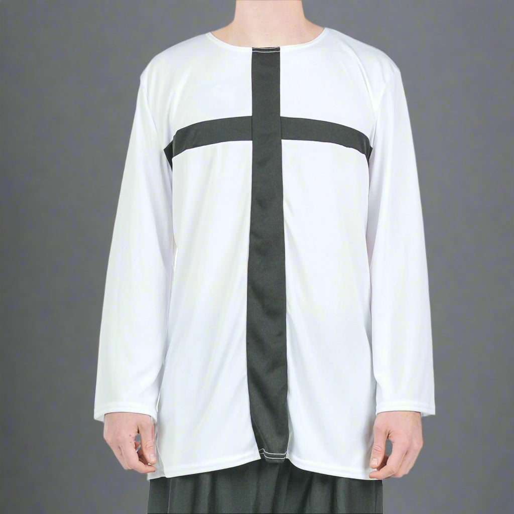 Danzcue Praise Cross Inspired Tunic - White-Black