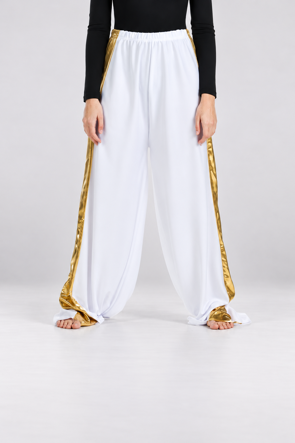 Girls' Metallic Side Panel Wide-Leg Praise Dance Pants