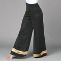 Danzcue Praise Dance Two-Tone Palazzo Pants - Black/Gold