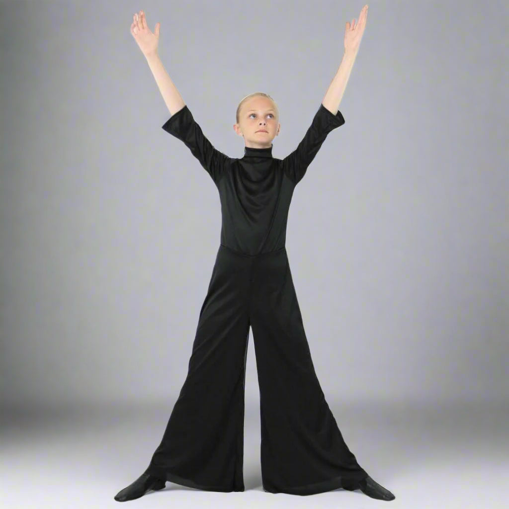 Danzcue Child Praise Dance Long Sleeve Turtleneck Jumpsuit