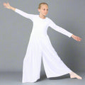 Danzcue Child Long Sleeve Crew Neck Praise Dance Jumpsuit