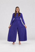 Womens Long Sleeve Wide Leg Jumpsuit