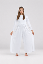 Womens Long Sleeve Wide Leg Jumpsuit