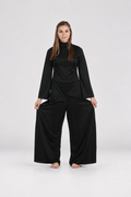 Womens Long Sleeve Wide Leg Jumpsuit