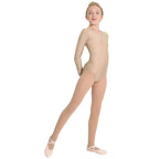 Danzcue Basic Nylon Long Sleeve Child Leotard - Nude
