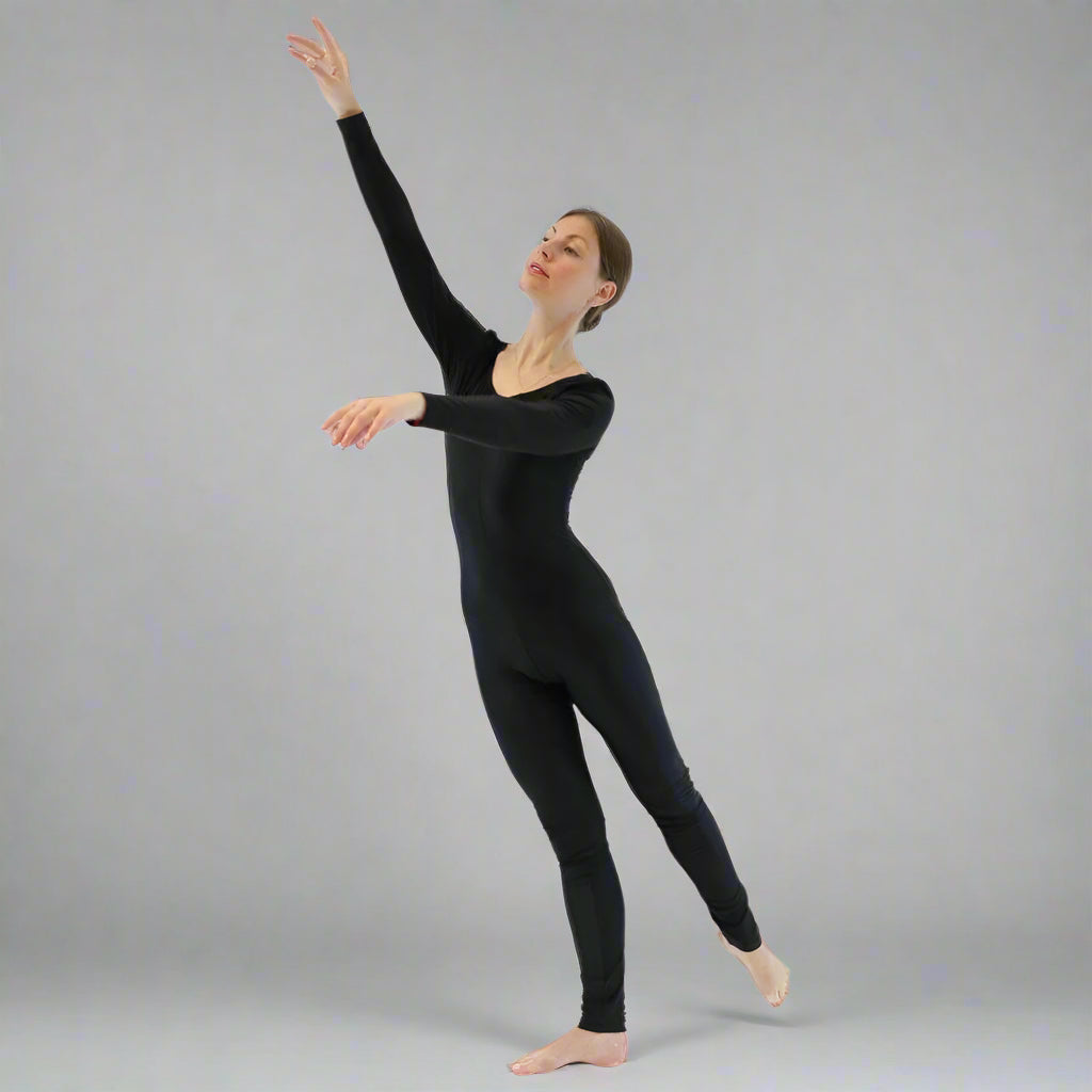 Danzcue Nylon Full Body Adult Unitard - Black