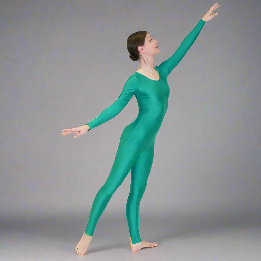 Danzcue Nylon Full Body Adult Unitard - Kelly Green