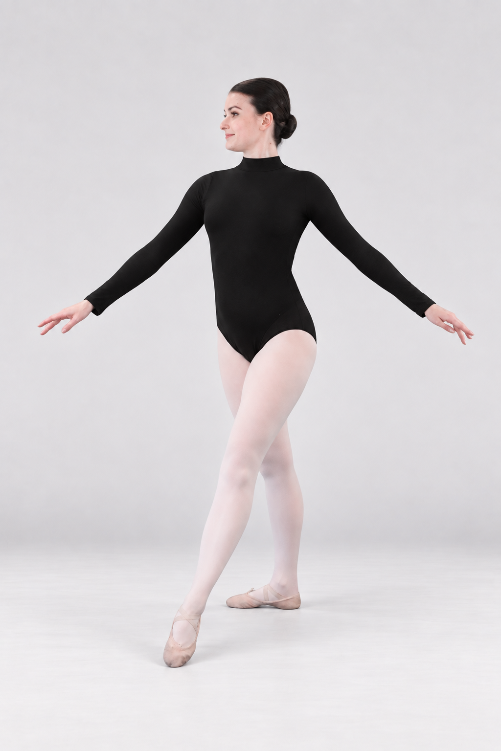 Womens Long Sleeve Turtleneck Dance Leotard