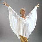 Angel Wing Liturgical Dance Drapey Pullover - White
