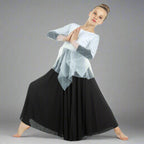 Child Ministry Dance Chiffon Skirted Tunic - White