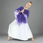 Child Ministry Dance Chiffon Skirted Tunic - Deep Purple