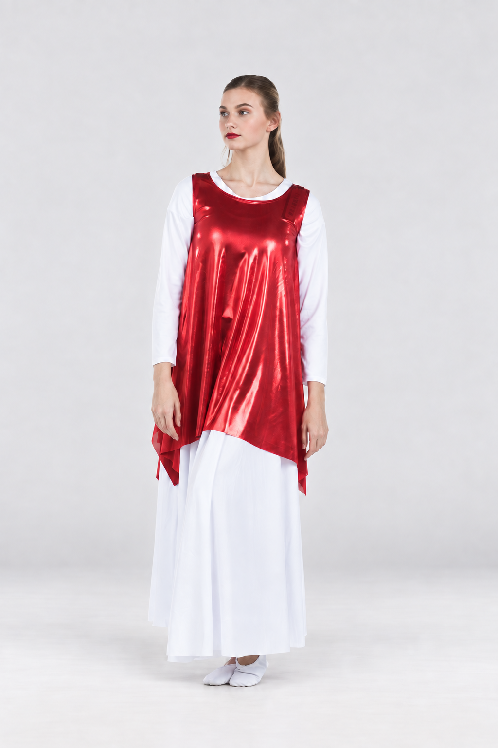 Shiny Layered Dance Tunic Tank Pullover (dress not included）