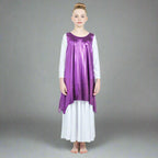Child Celebration of Spirit Drapey Praise Dance Tunic Tank Pullover - Deep Purple
