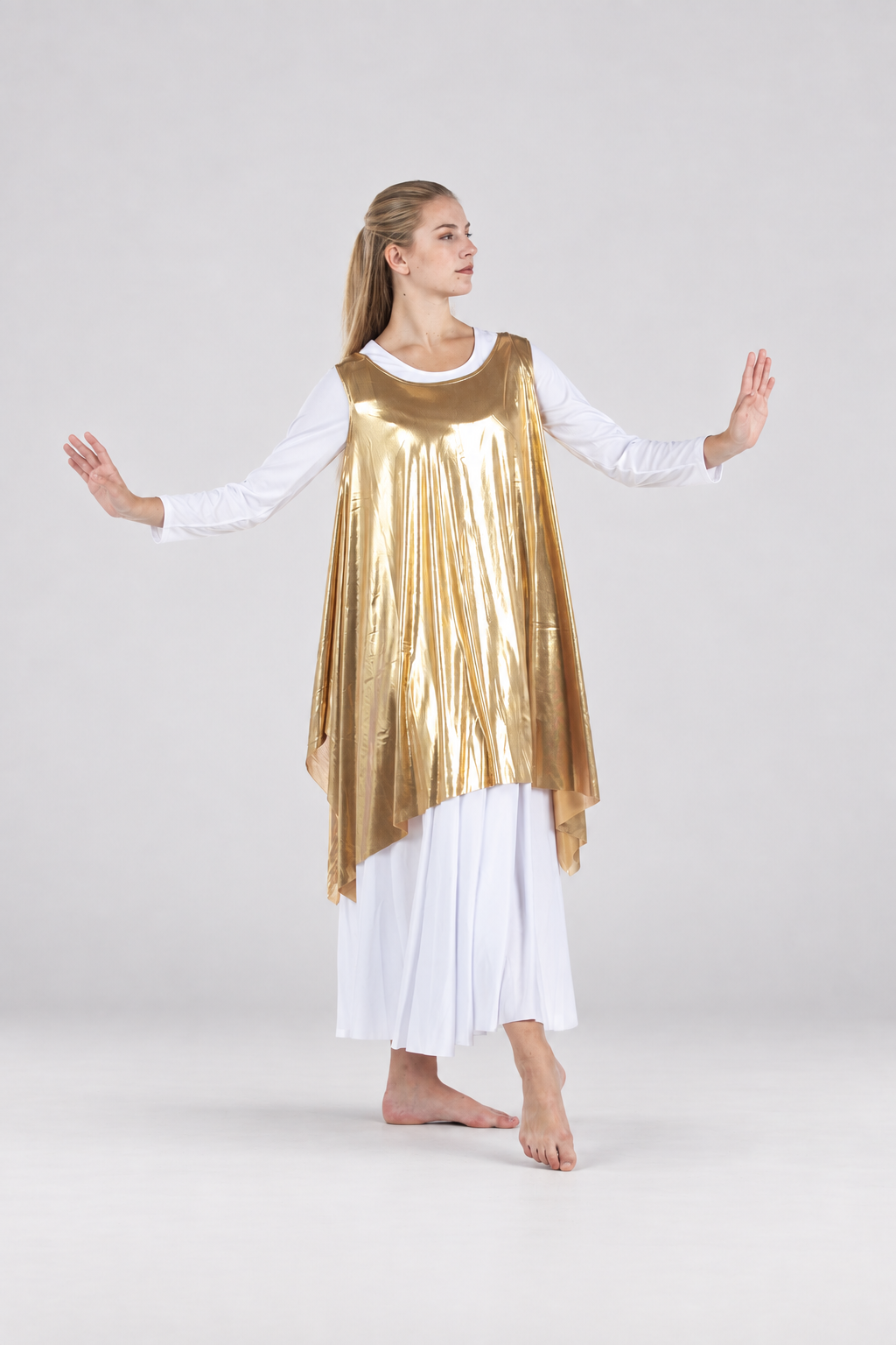 Shiny Layered Dance Tunic Tank Pullover (dress not included）