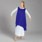 Celebration of Spirit Drapey Praise Dance Tunic Tank Pullover - Bright Royal